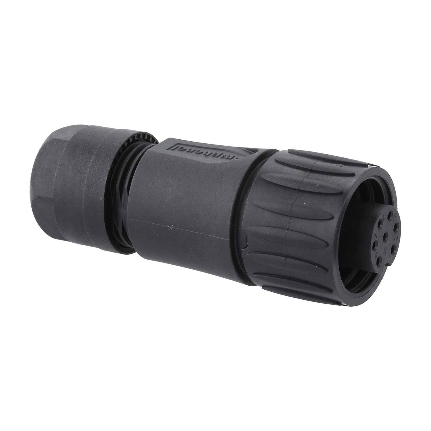 Amphenol RD24-KBG Kabelsteckverbinder gerade Buchse Lötanschluss, Polzahl 6+PE Kabelabgang gerade, Klemmbereich 6,0mm --4