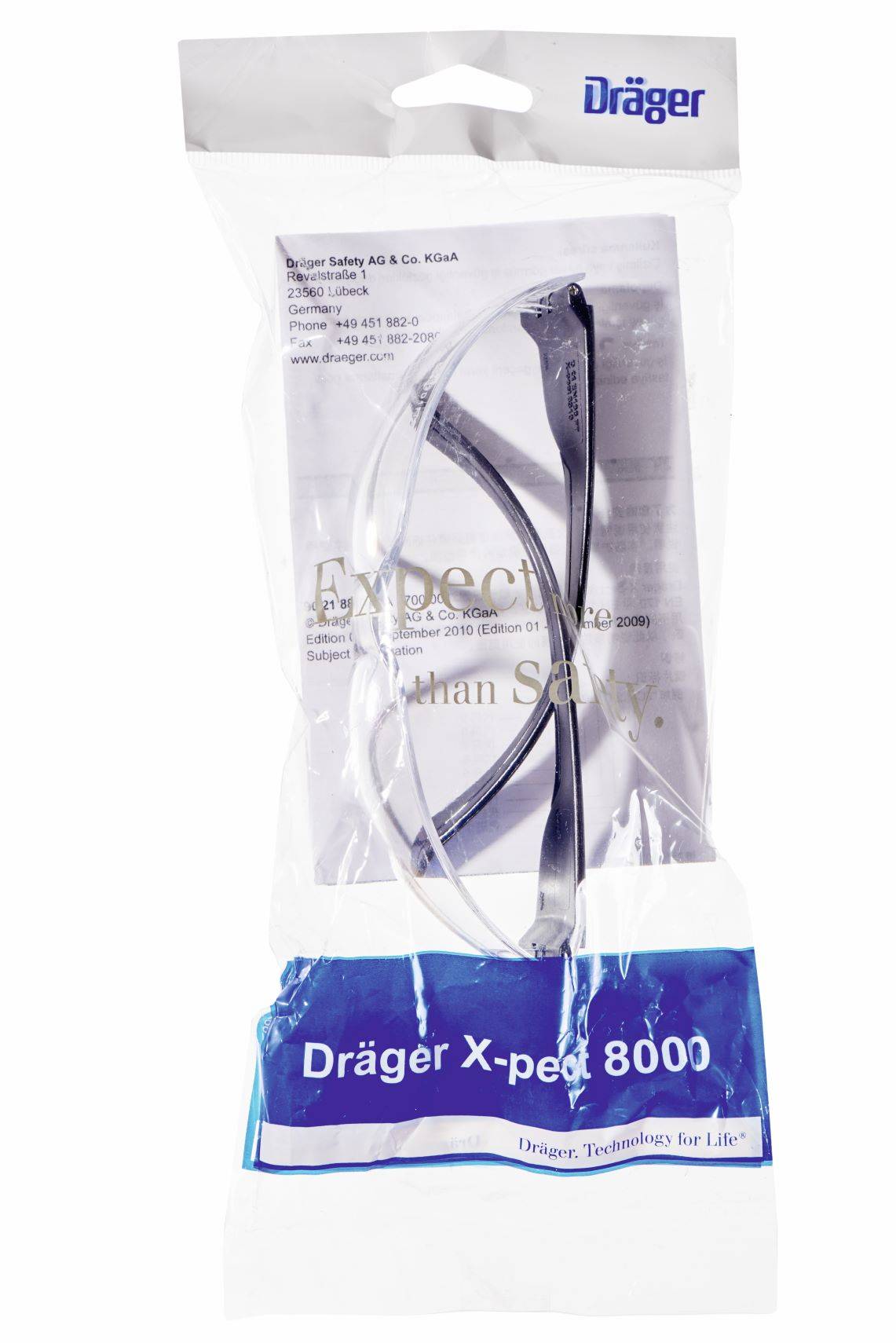 Dräger Schutzbrille Sicherheitsbrille X-pect 8310 kratzfest klar Anti-Kratz beschichtet-2