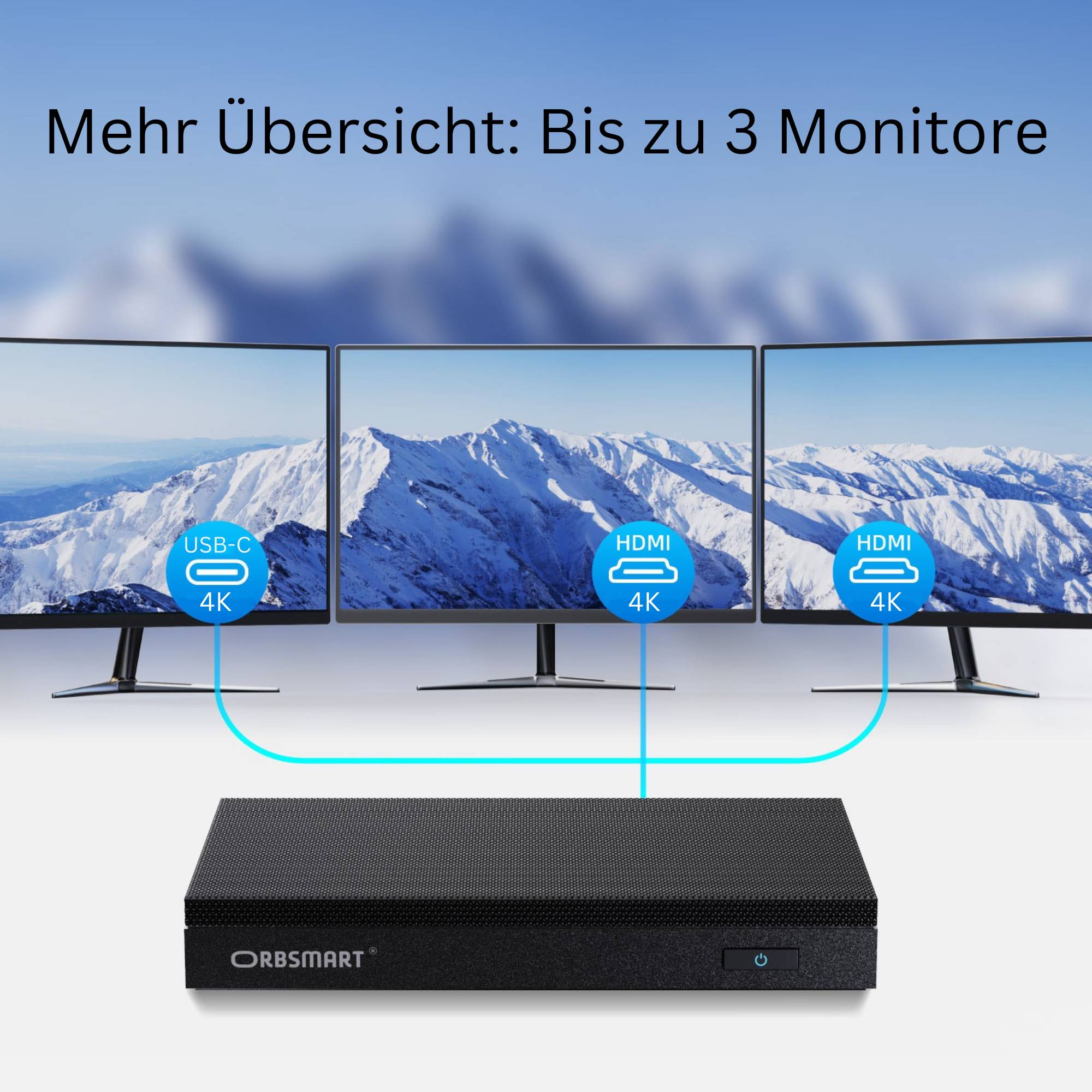 Orbsmart AW-16L Lüfterloser Mini-PC Intel N150 16GB 512GB Win11 Pro 3xDisplay USB-C Digital Signage-5