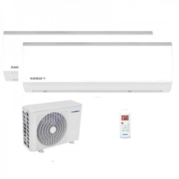 KAISAI Klimaanlage Set Multi-2 | Fly | KWX-09KRHI + K20E-18HFN32H | 2 x 2,6 kW | inkl. Montage & Inbetriebnahme-0