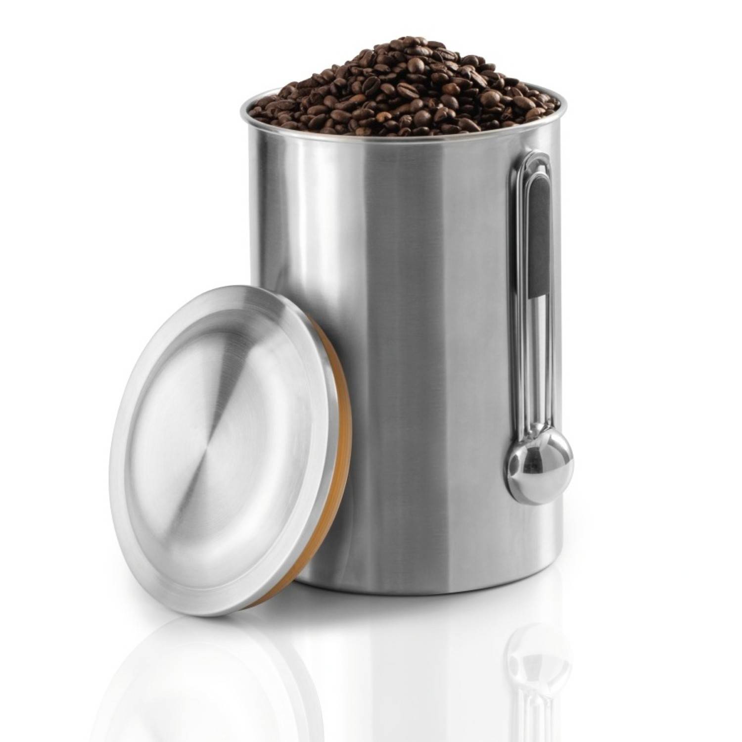 Kaffeedose Edelstahl 1kg Behälter mit Löffel-0
