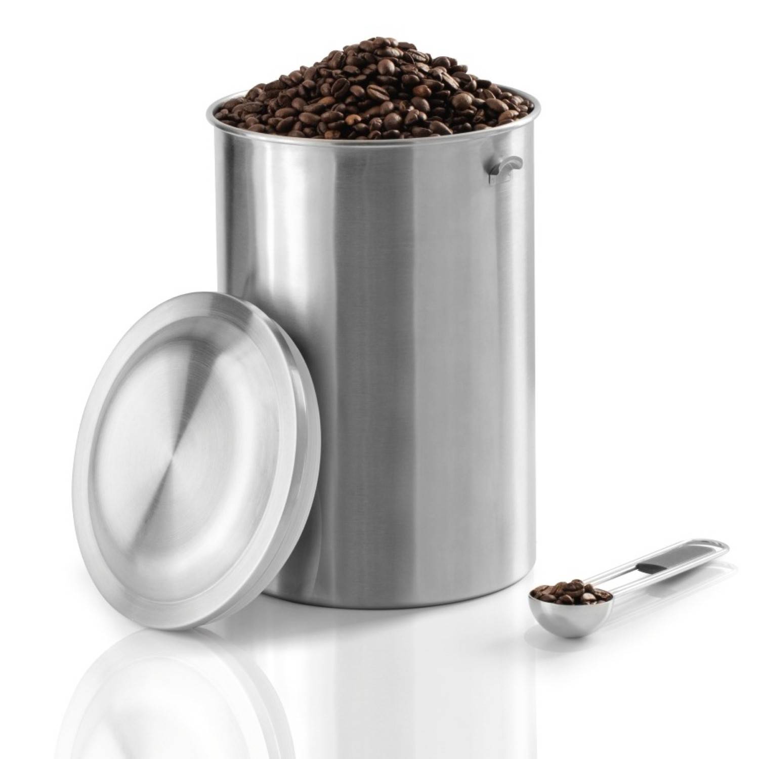 Kaffeedose Edelstahl 1kg Behälter mit Löffel-1