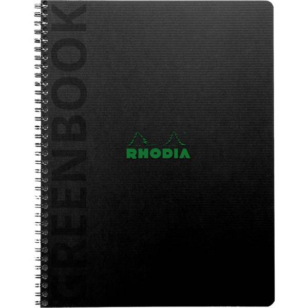 RHODIA Collegeblock GREENBOOK, DIN A5+, kariert, schwarz