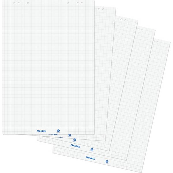 Flipchartblock 68x98cm 80g/qm 20 Blatt kariert 5 Stück