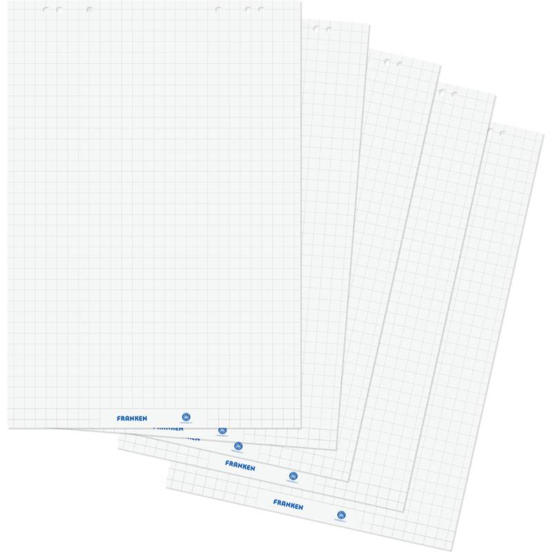 Flipchartblock 68x98cm 80g/qm 20 Blatt kariert 5 Stück-0