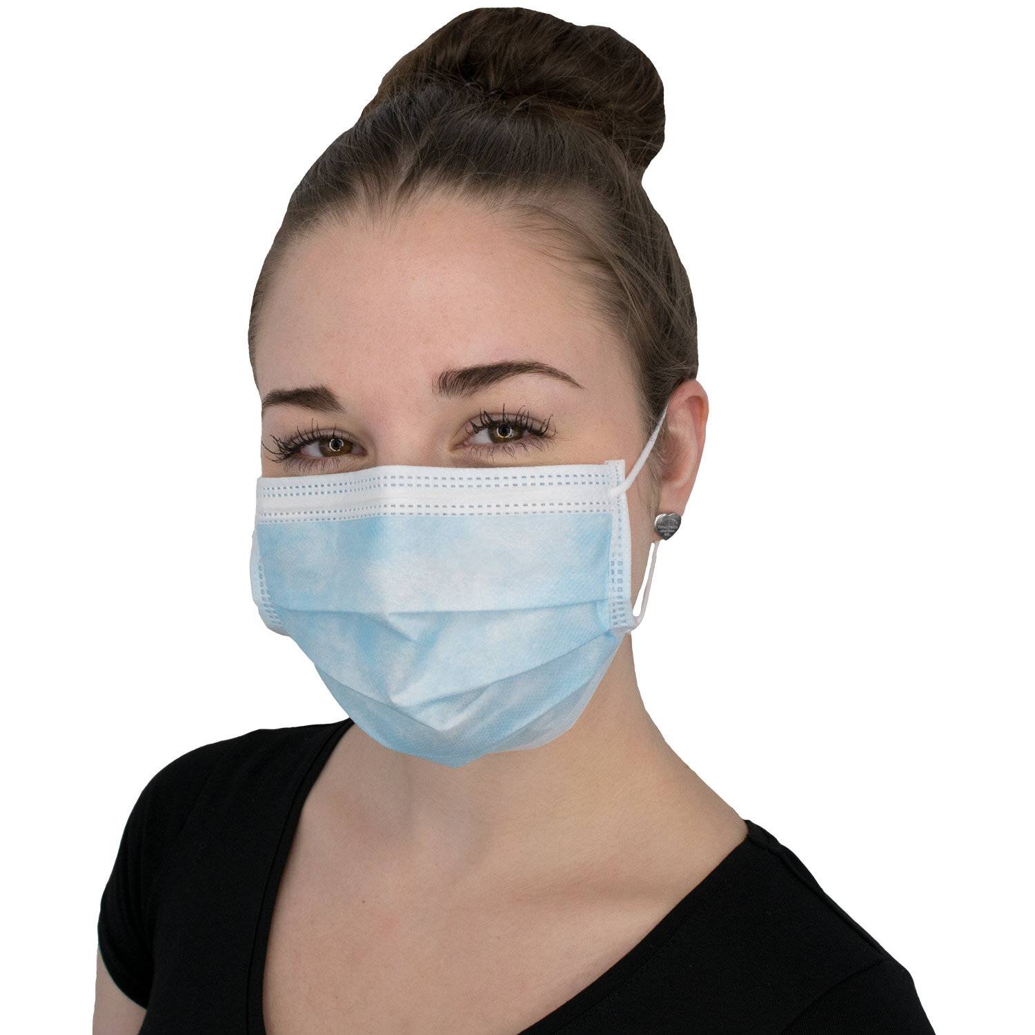 NITRAS SOFT PROTECT, medizinische Gesichtsmaske, hellblau, EN 14683, Box à 50 Stück-1