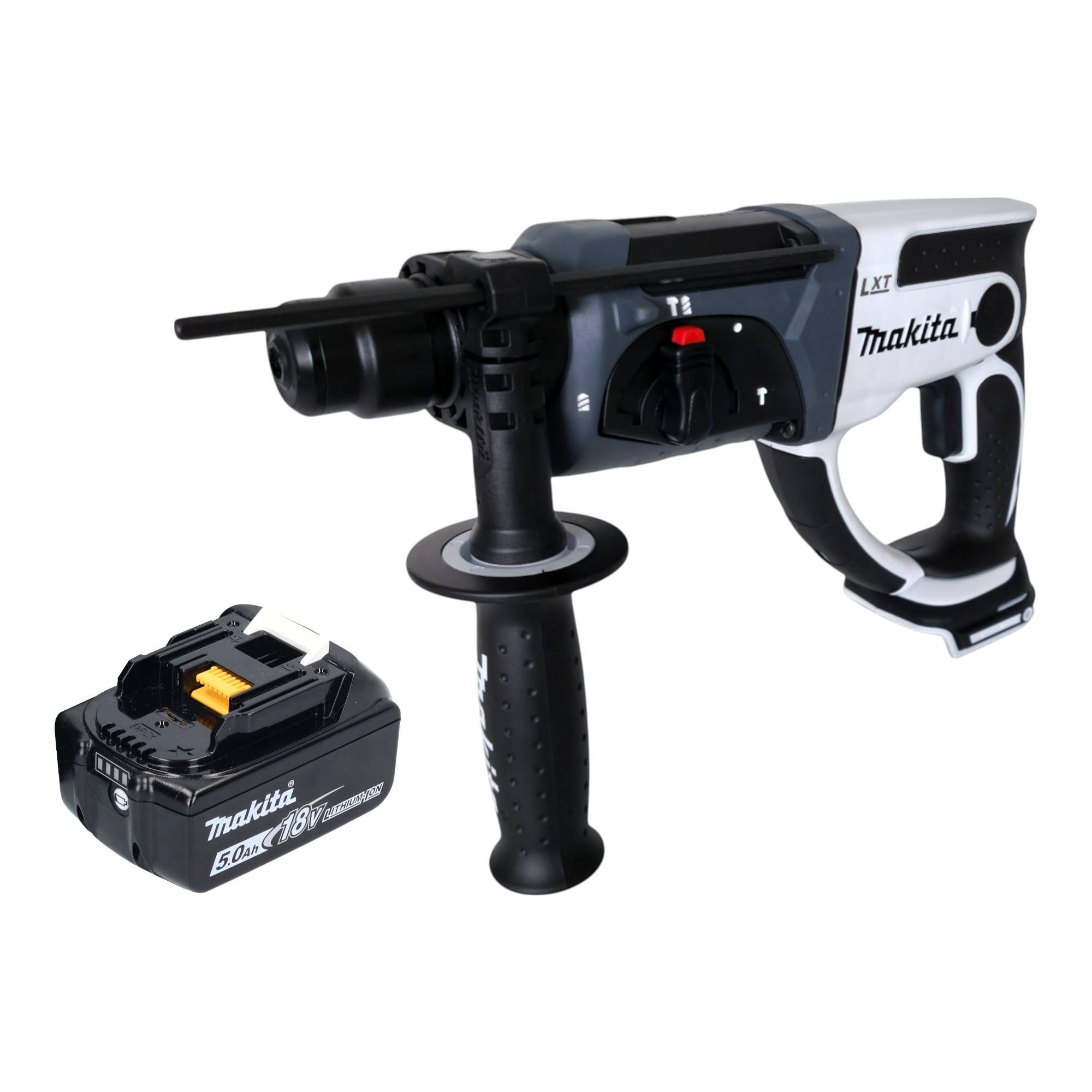 Makita DHR 202 T1W Akku Bohrhammer 18 V 20 mm 2,0 J weiß + 1x Akku 5,0 Ah - ohne Ladegerät-0
