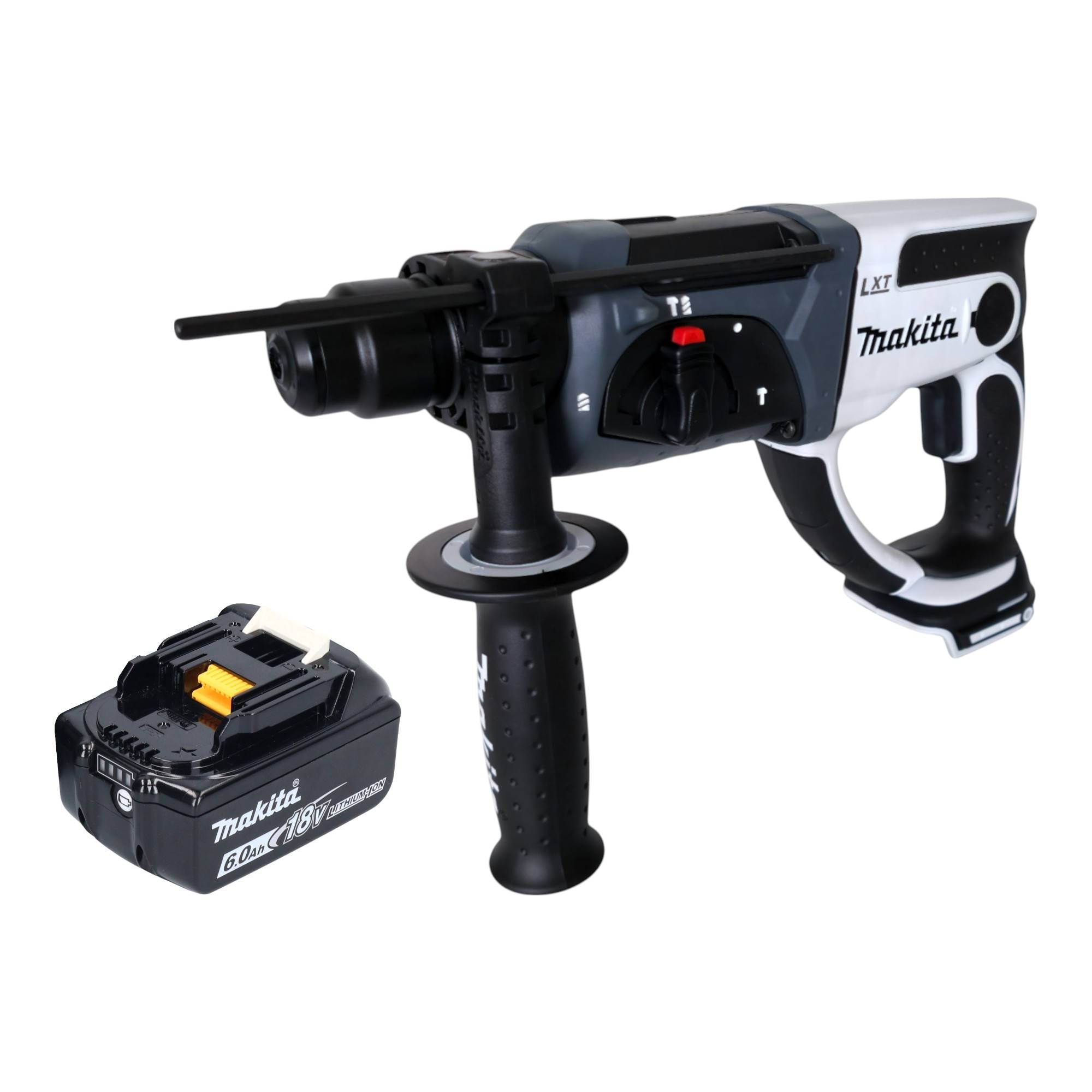 Makita DHR 202 G1W Akku Bohrhammer 18 V 20 mm 2,0 J weiß + 1x Akku 6,0 Ah - ohne Ladegerät-0