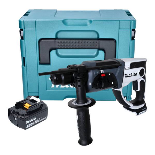 Makita DHR 202 F1JW Akku Bohrhammer 18 V 20 mm 2,0 J weiß + 1x Akku 3,0 Ah + Makpac - ohne Ladegerät