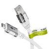 Goobay 74180 RJ45 Ethernet auf USB C 3.1 Kabel / FTP Internetkabel 1 Gbits / CAT 6 Netzwerkkabel / Textilkabel / 10m/ws