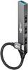 Goobay 74457 USB-C Adapter Multiport Slim USB-C Hub auf 4x USB-A, 4 Ports USB Hub, 5Gbit/s, Aluminium