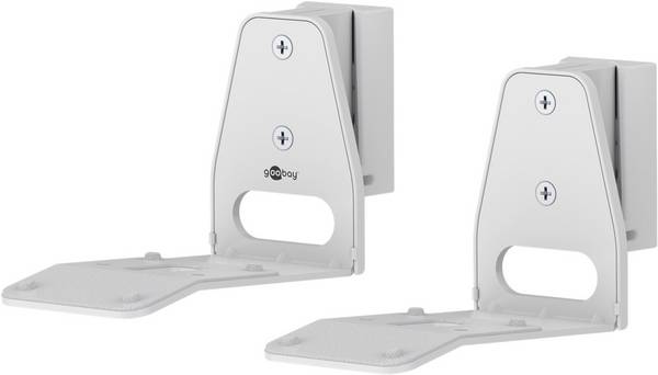 Goobay 71984 2x Lautsprecherwandhalterung für Sonos Era 300, neig und schwenkbar, aus Stahl, Weiß