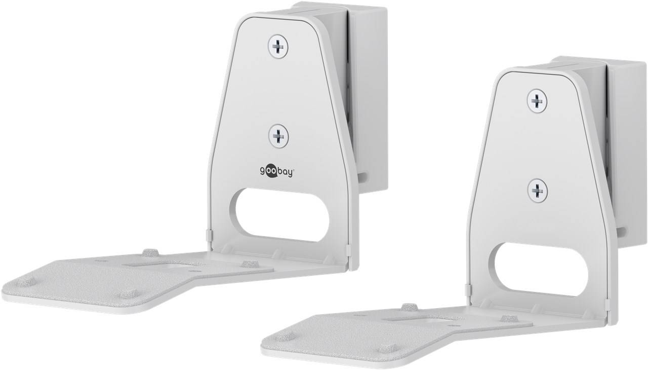 Goobay 71984 2x Lautsprecherwandhalterung für Sonos Era 300, neig und schwenkbar, aus Stahl, Weiß-0