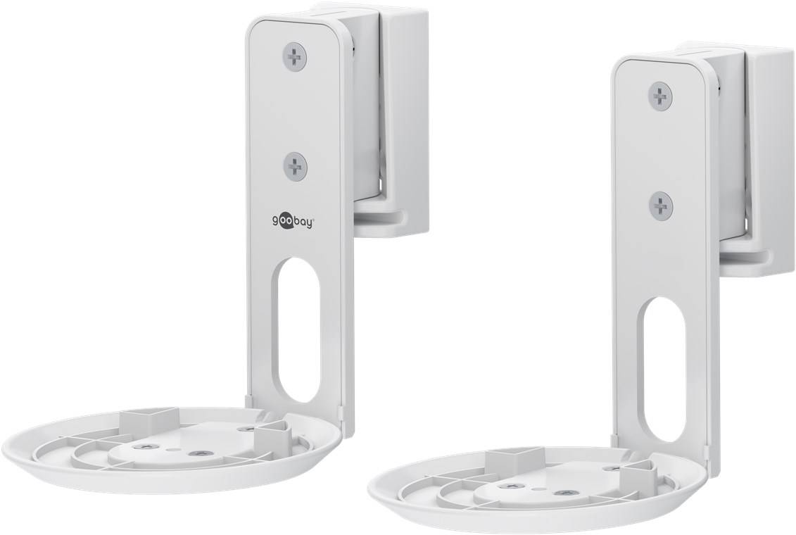 Goobay 71982 2x Lautsprecherwandhalterung für Sonos Era 100, neig und schwenkbar, aus Stahl, Weiß-0