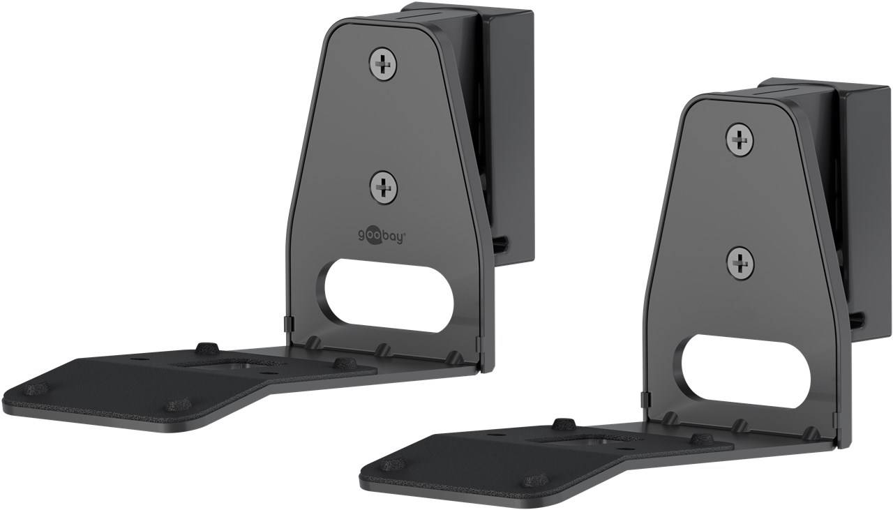 Goobay 71194 2x Lautsprecherwandhalterung für Sonos Era 300, neig und schwenkbar, aus Stahl, Schwarz-0