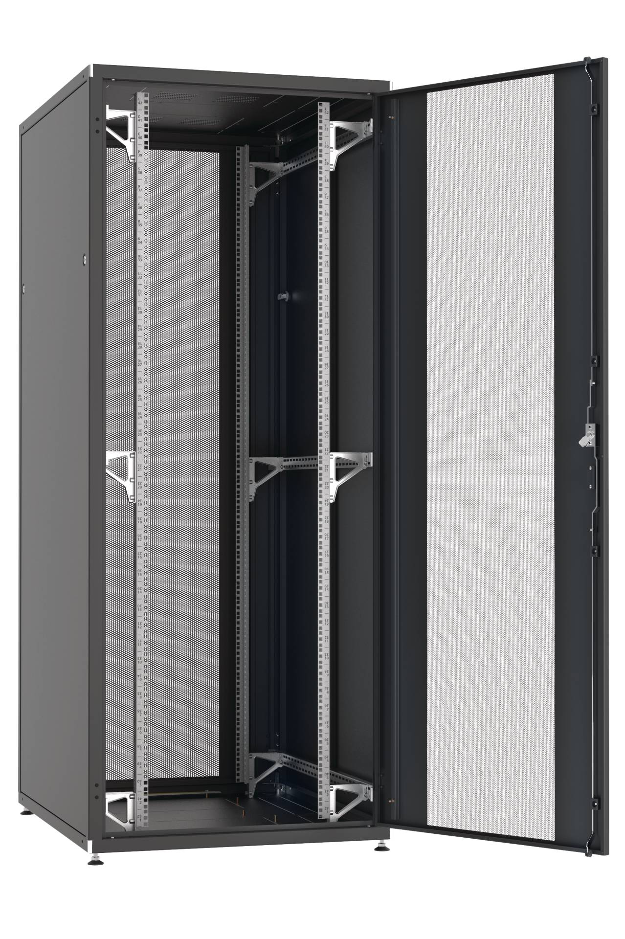 EFB-Elektronik PRO-2460TS.P1, 19" Serverschrank PRO 24HE, 600x1000 mm, F+R 1-teilig, RAL9005-1