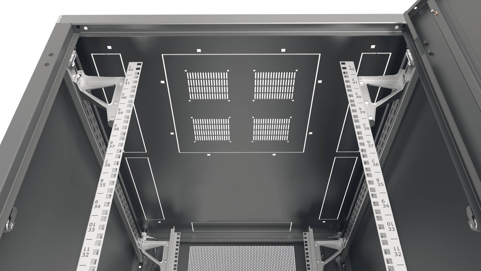 EFB-Elektronik PRO-2460TS.P1, 19" Serverschrank PRO 24HE, 600x1000 mm, F+R 1-teilig, RAL9005-2