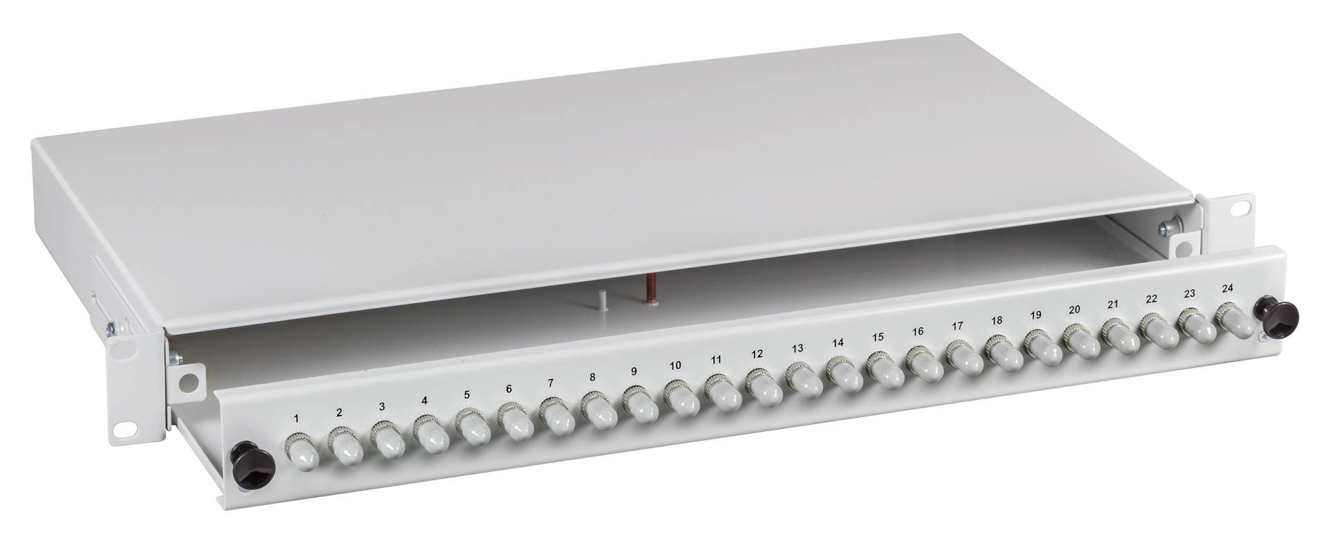 Spleißbox ST 50/125µm OM3 nicht -- ausziehbar 12 Pigtails/12 Kuppl.-1