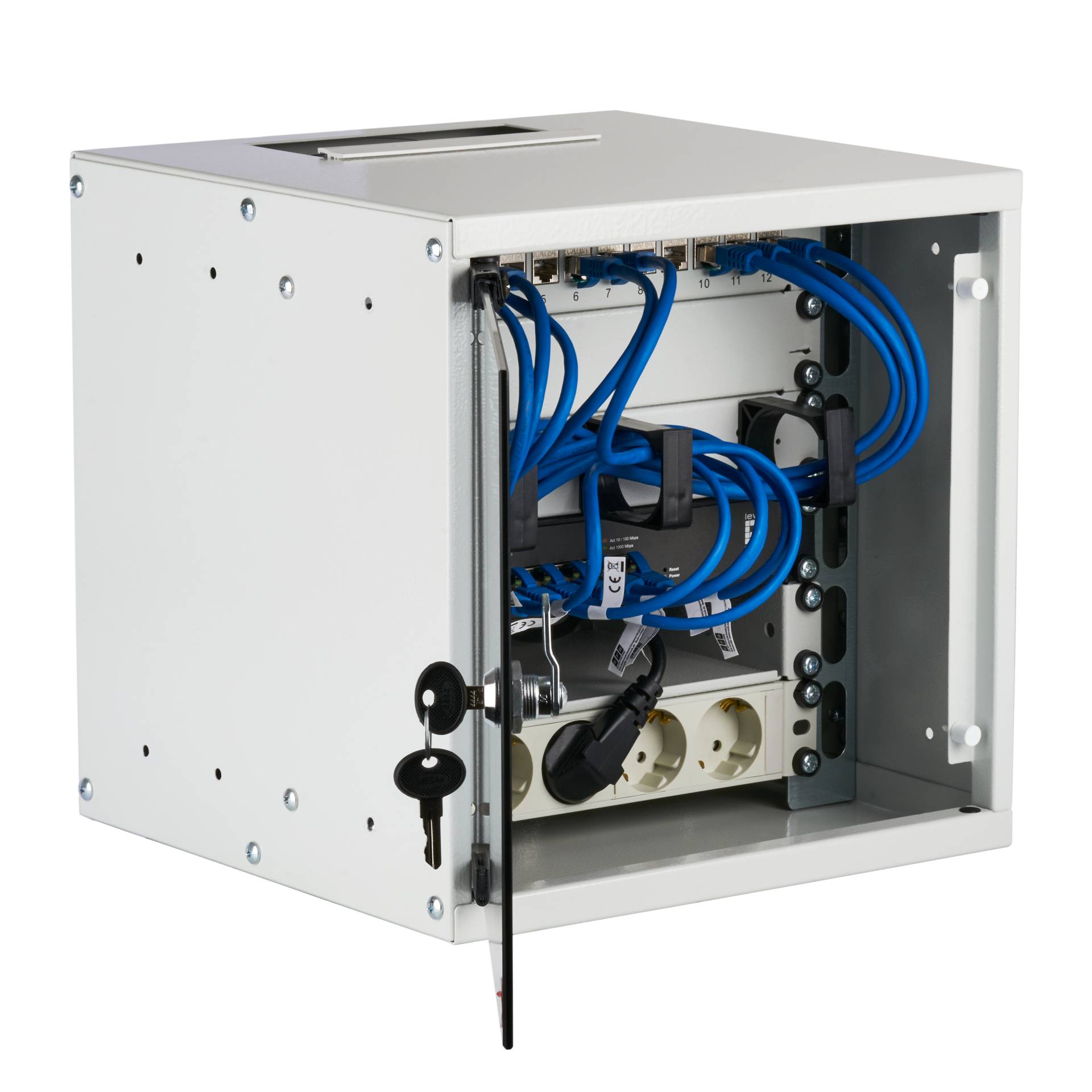 EFB Elektronik EFB-Elektronik - Gehäuse - set - geeignet für Wandmontage - RAL 7035, Grau - 6U - 25.4 cm (10")-1