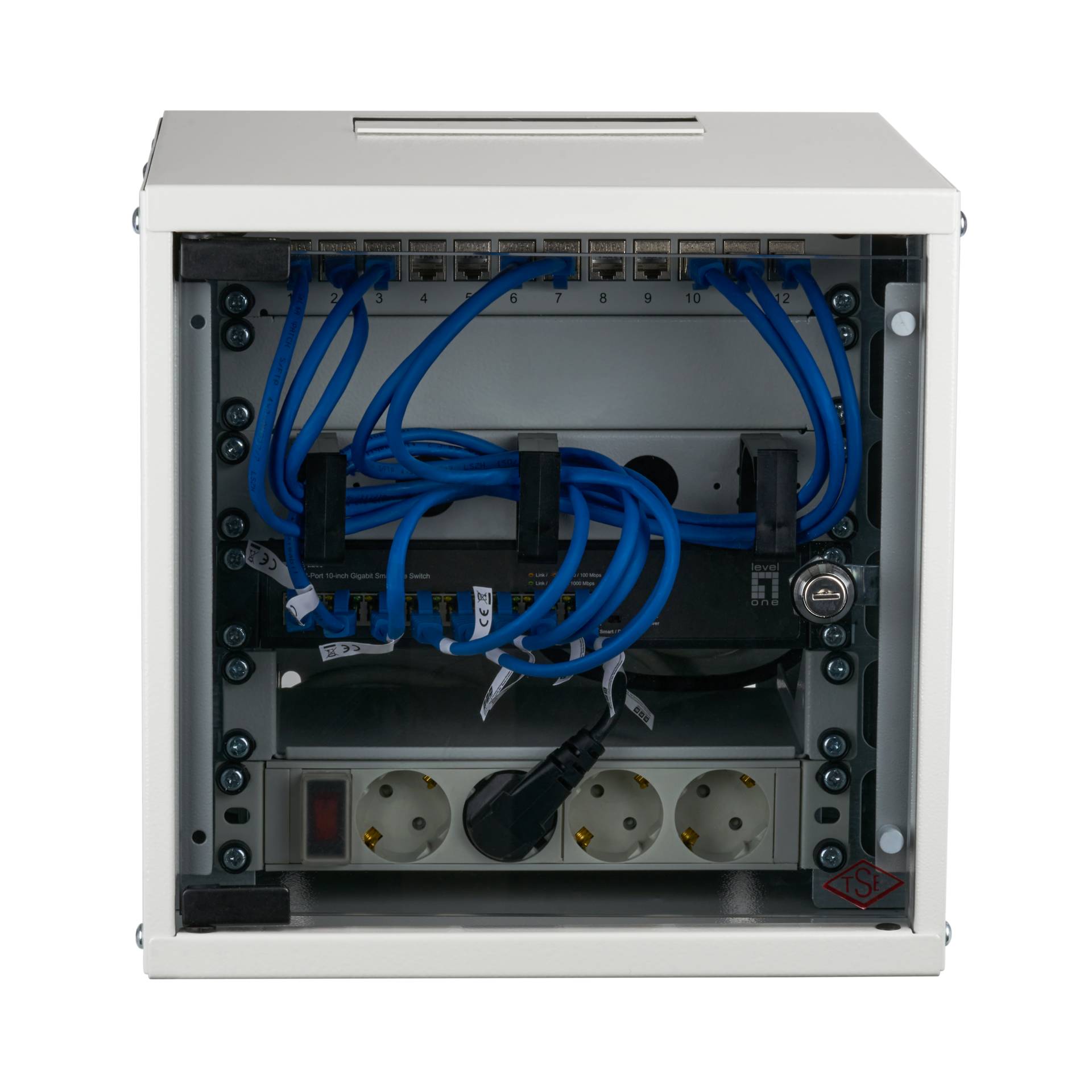 EFB Elektronik EFB-Elektronik - Gehäuse - set - geeignet für Wandmontage - RAL 7035, Grau - 6U - 25.4 cm (10")-3