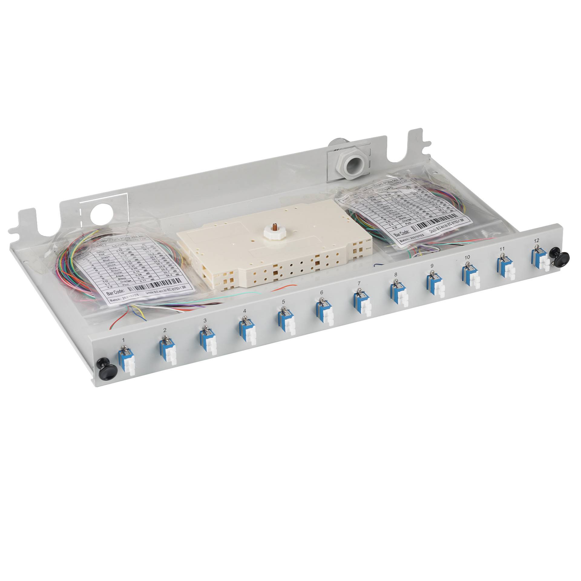 EFB-Elektronik B71921L48, Spleißbox LC 9/125µ OS2 ausziehbar, 48 Pigtails / 24 Kupplungen-2