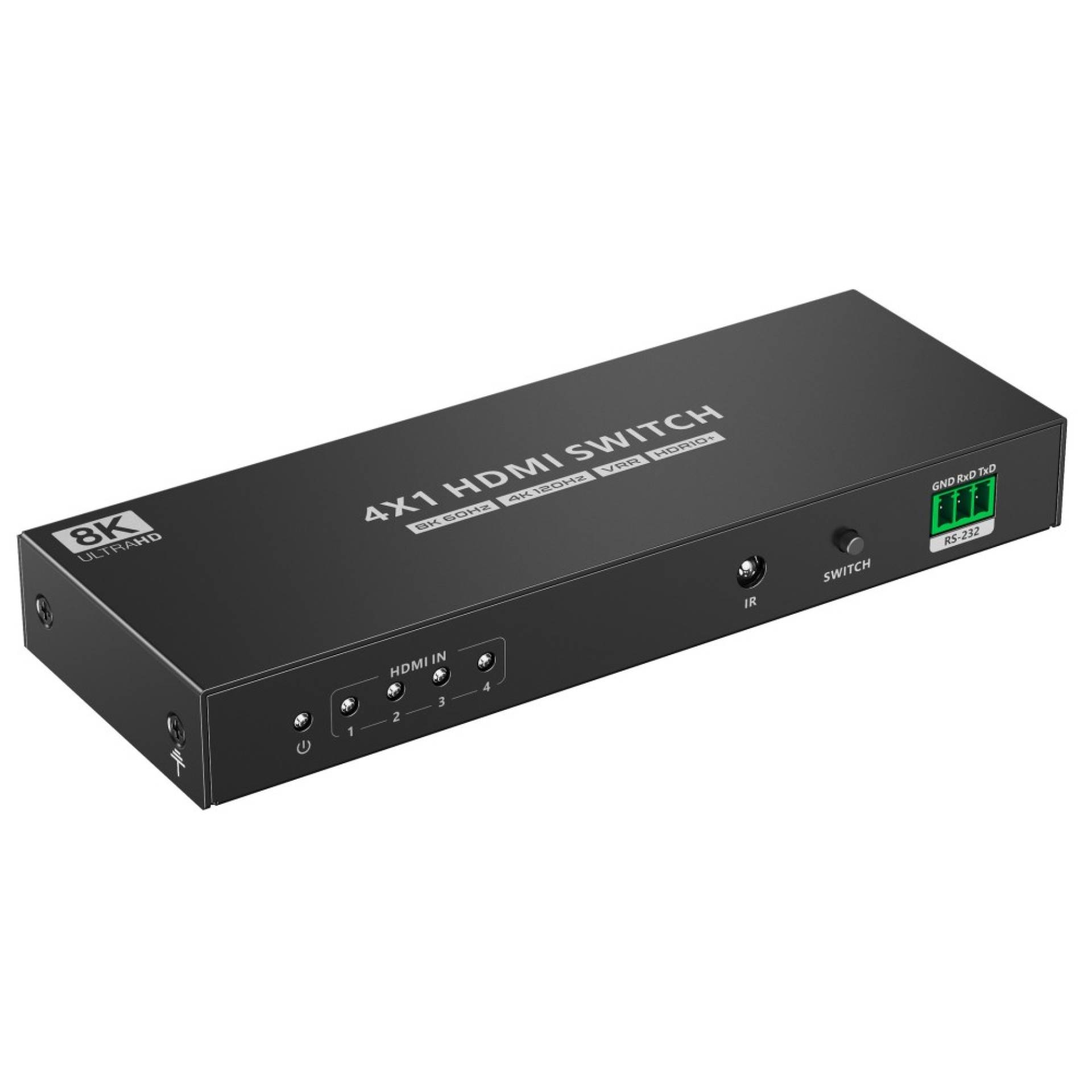 Techly 4x1 HDMI 2.1 8K 3D Switch mit optischen SPDIF - RS-232 - HDMI-Ausgang-1
