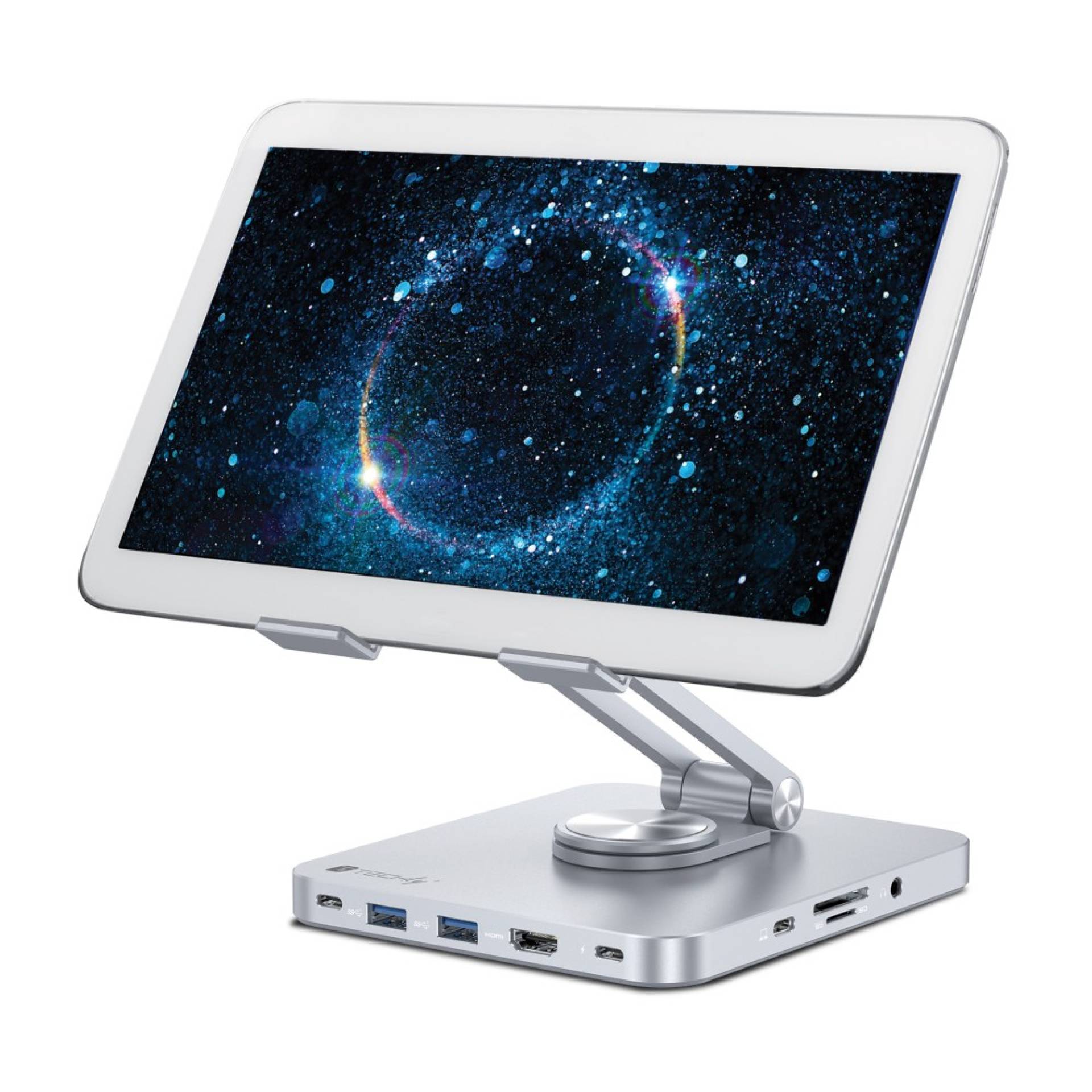 EFB-Elektronik ICA-TBL-DOCK81, Techly 8-in-1 USB-C Hub Docking Station Tablet-Ständer-0