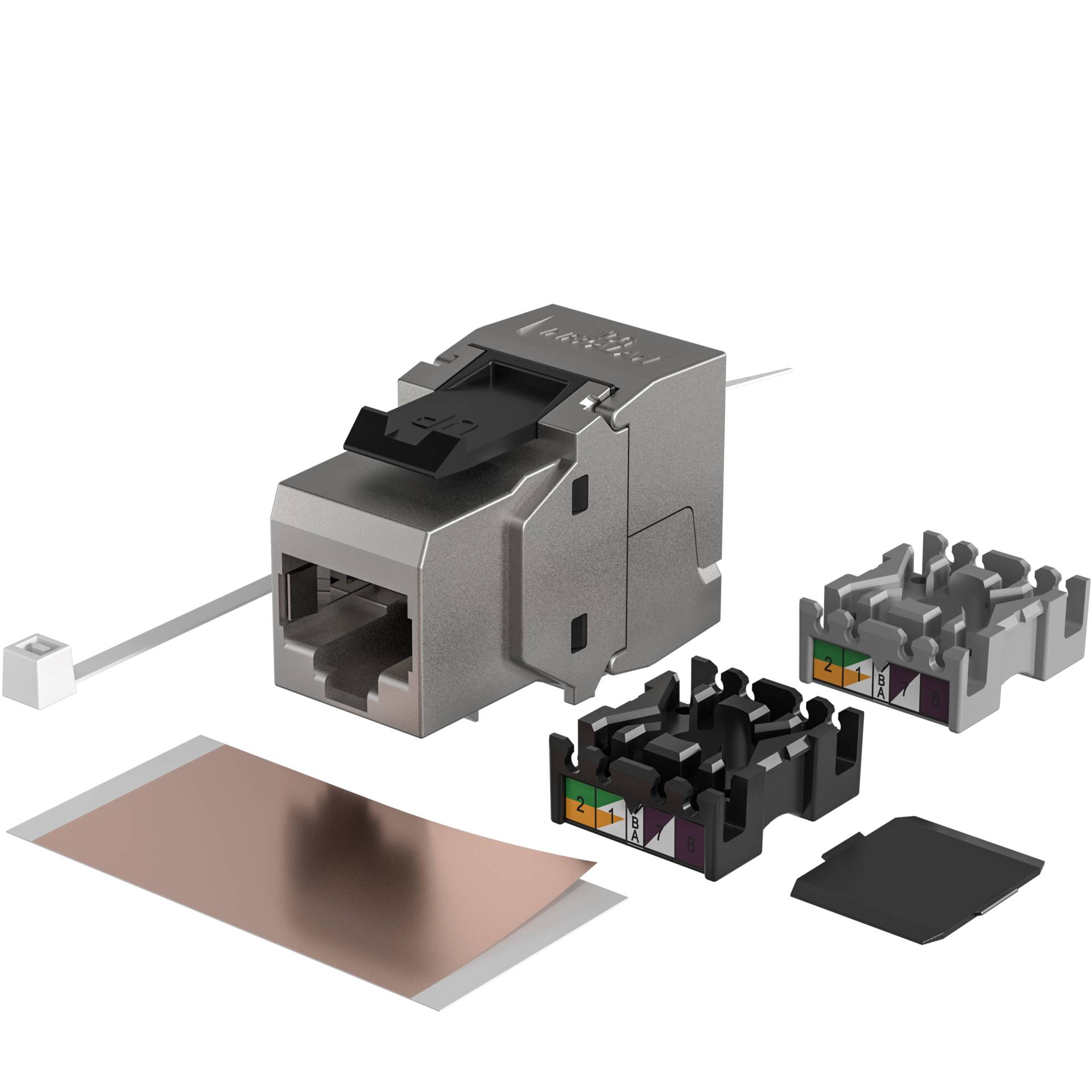 RJ45 Keystone Cat.6A ClassEA Komponente 12er VPE - Ethernet - Power over-2