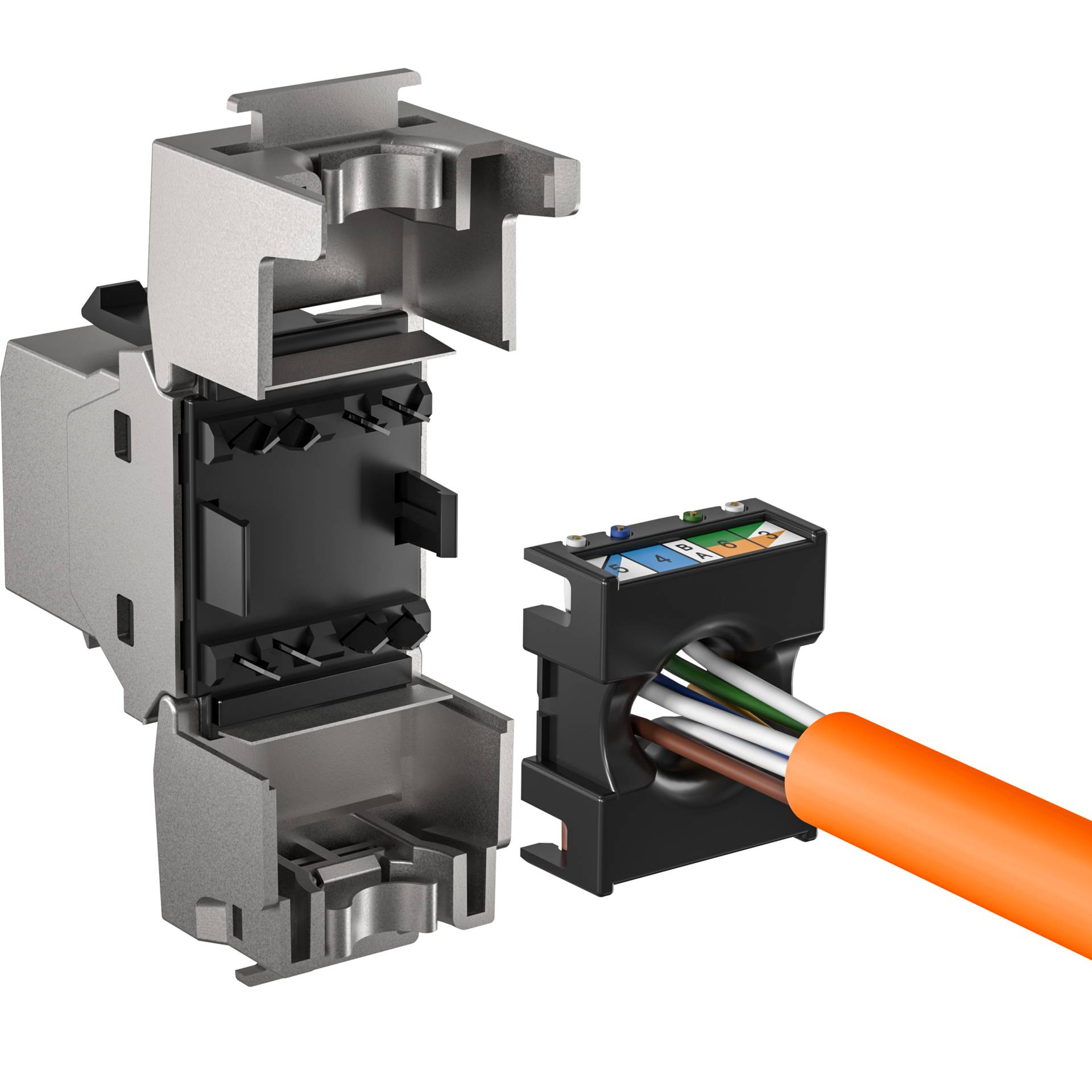 RJ45 Keystone Cat.6A ClassEA Komponente 12er VPE - Ethernet - Power over-3
