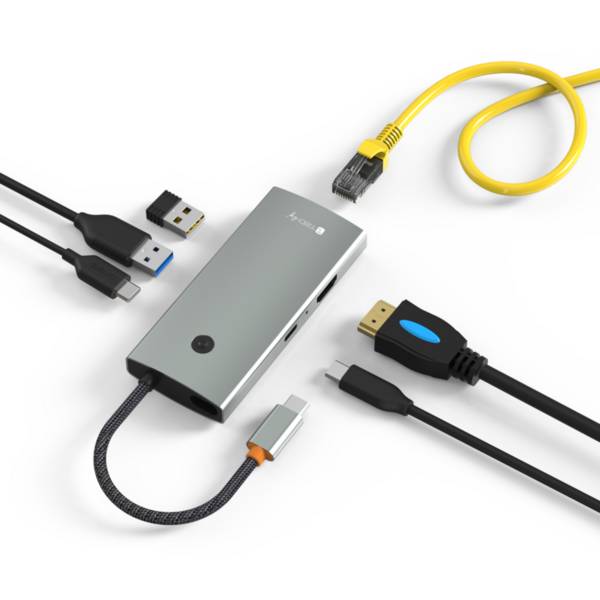 EFB-Elektronik IUSB32C-HUB6HPDI, Techly Dockingstation 6-in-1 USB-C Hub