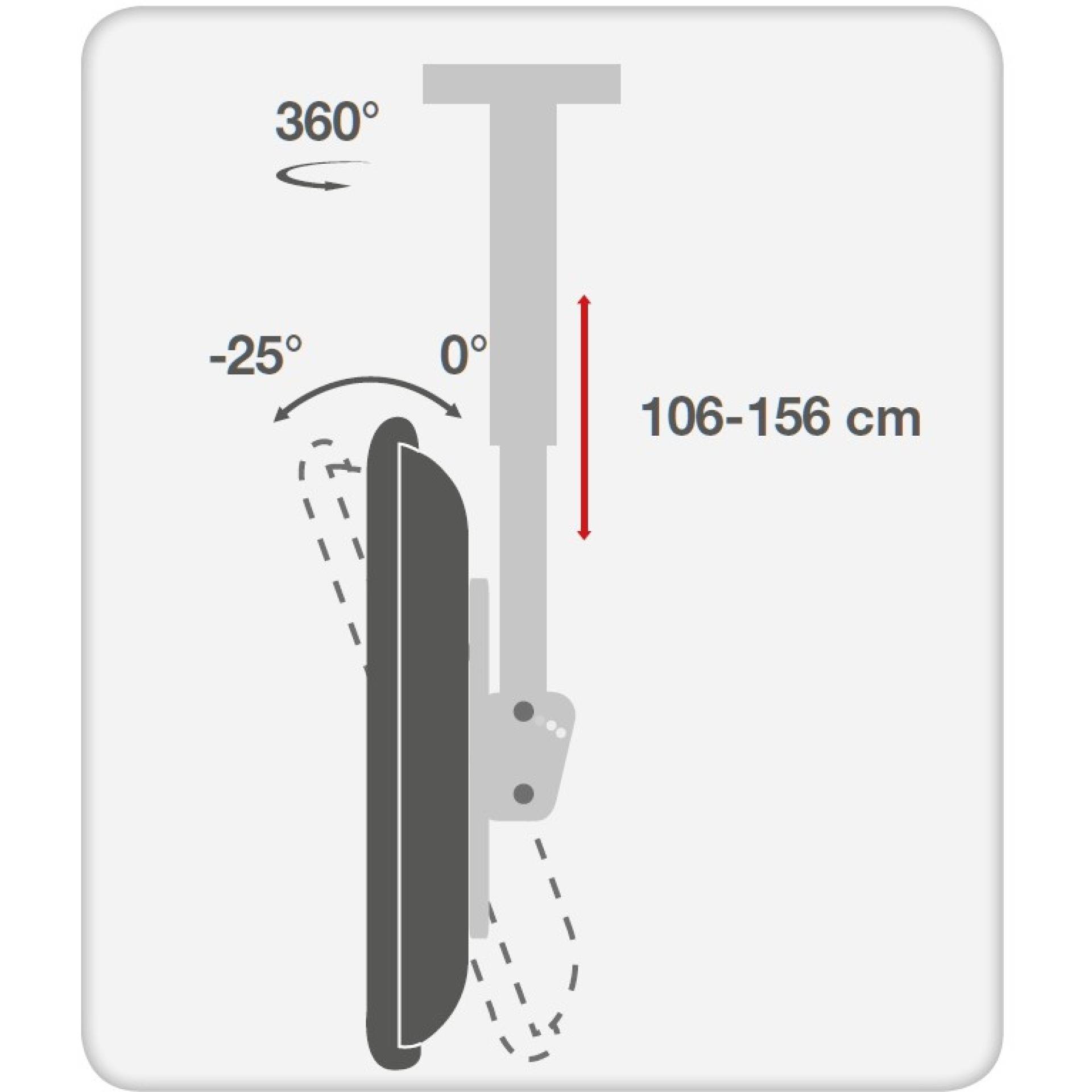 EFB-Elektronik ICA-CPLB-946L, Teleskop Universal Deckenhalterung für 1 LED LCD TV 37"-70", langer Arm-4