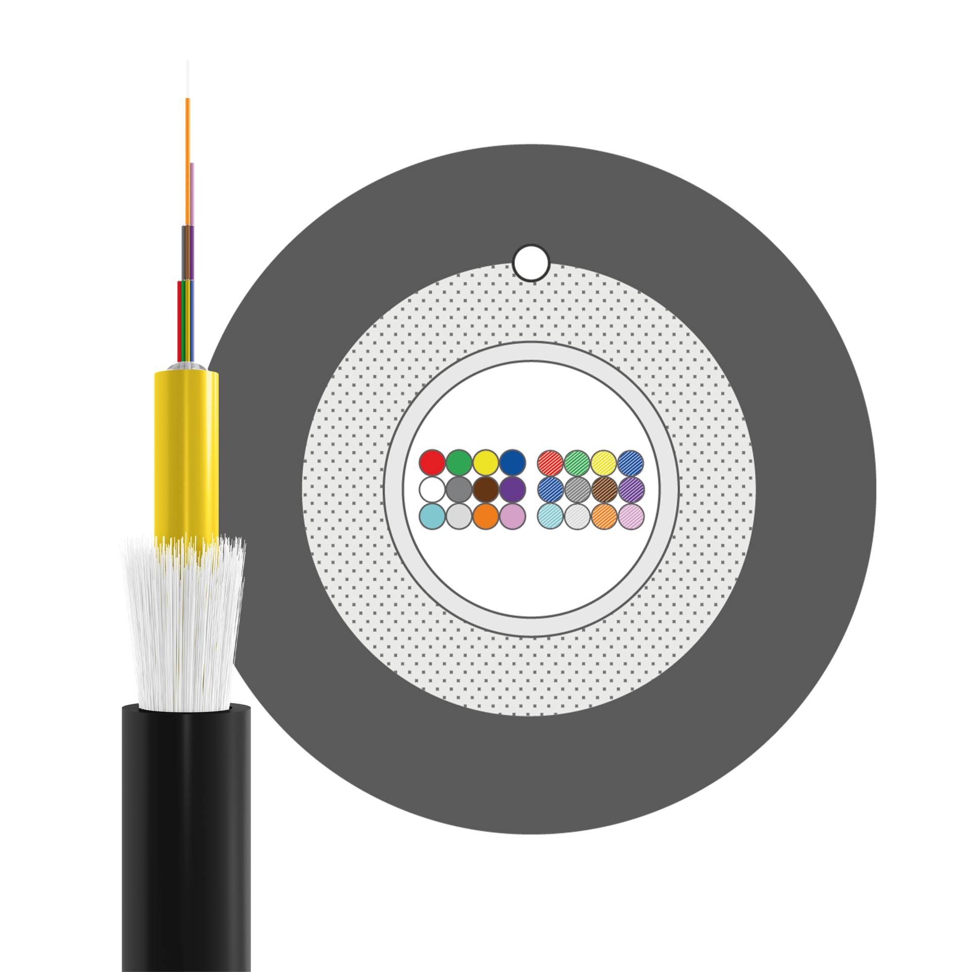 U-DQ ZN BH OS2 24E 1x24 Eca 2000N LSZH schwarz G657A1 - Kabel - Netzwerk-0