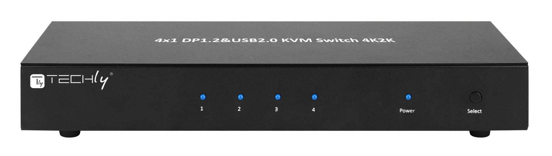 EFB-Elektronik IDATA-DP-KVM4, KVM-Switch DisplayPort 1.2, 4-Port, mit Hub und Audio-1