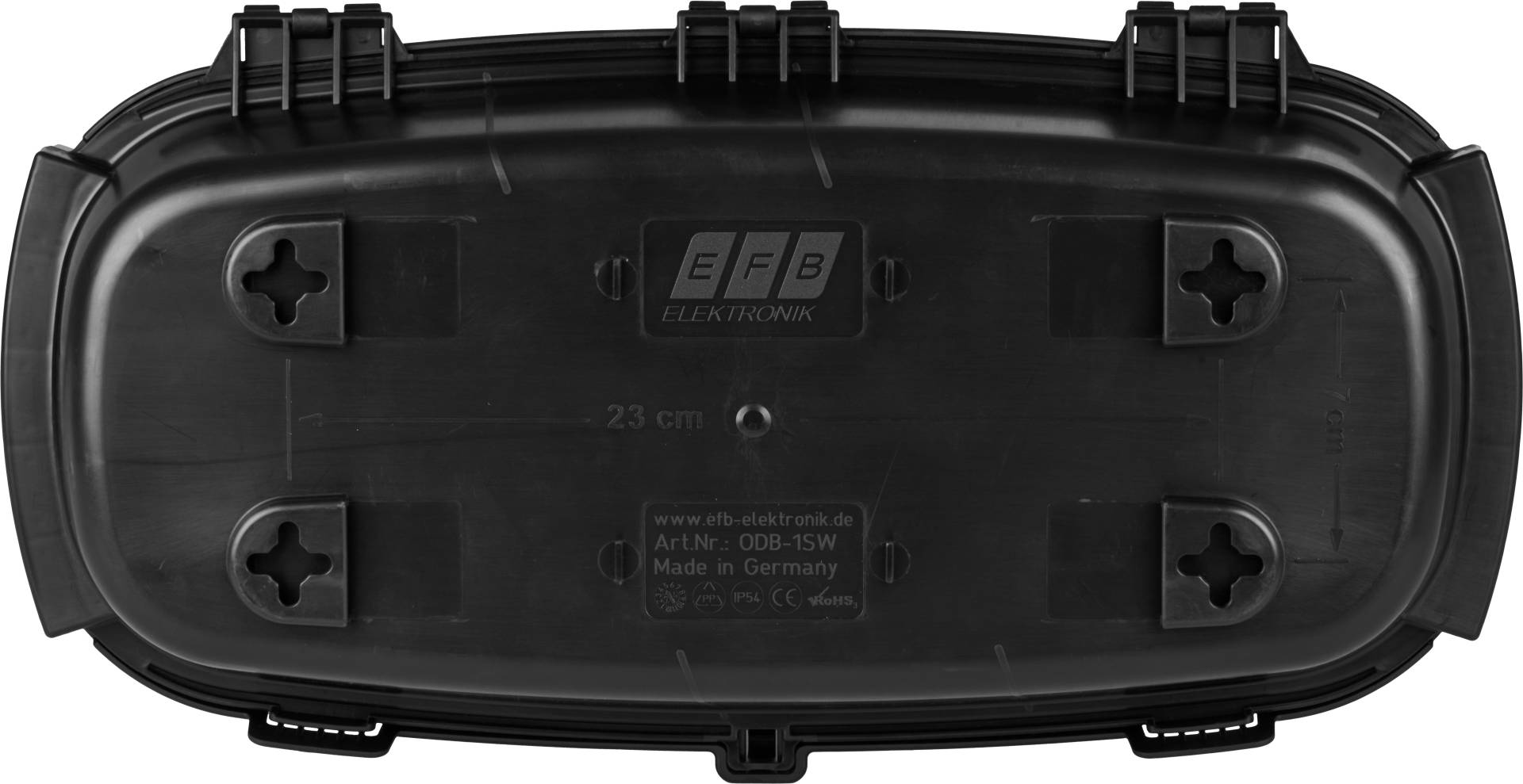 Outdoor-Box IP54 klappbar schwarz 32x22x13cm-2