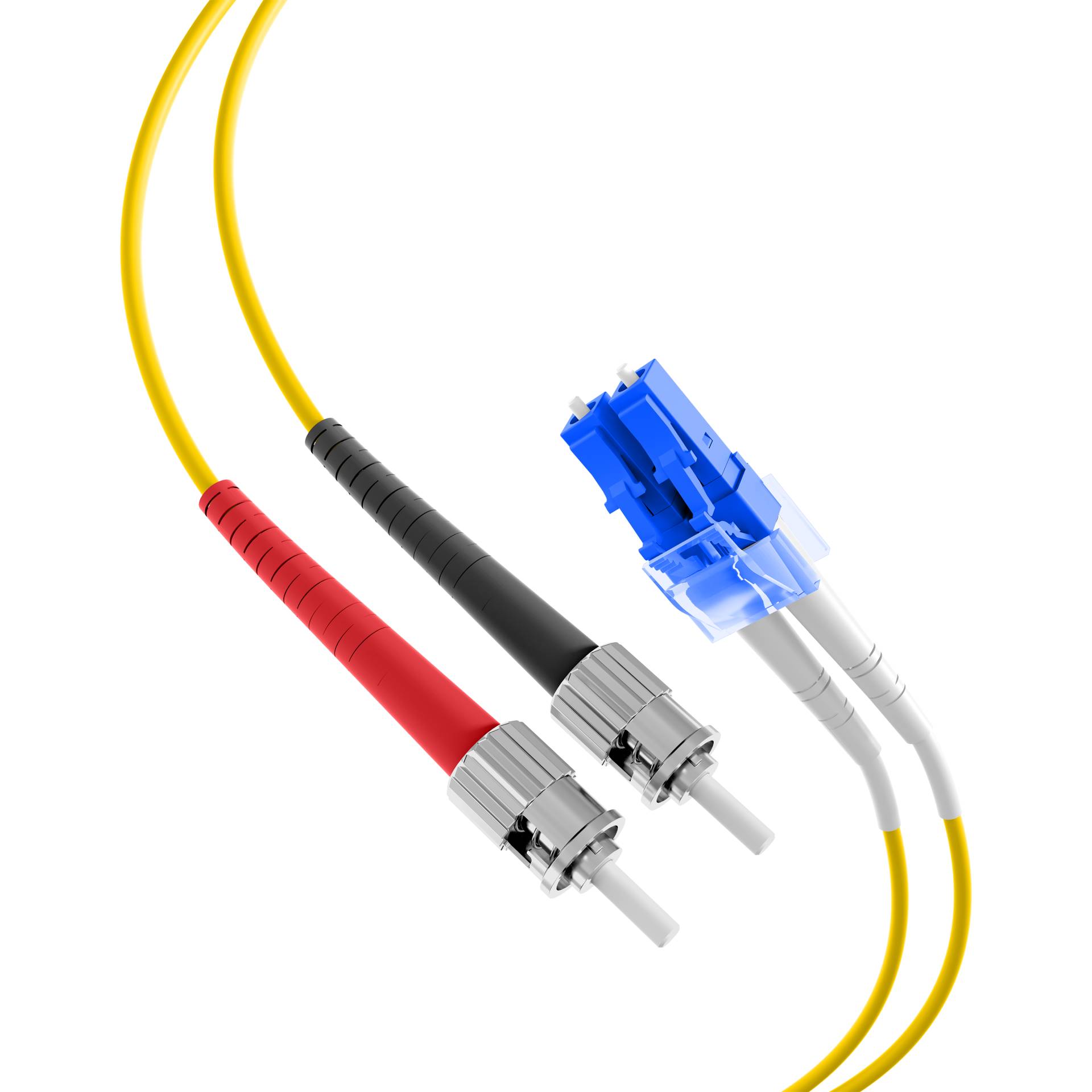 EFB-Elektronik O0361.0,5, Duplex Patchkabel LC-ST OS2 G652D 0,5m LSZH 2mm gelb-1