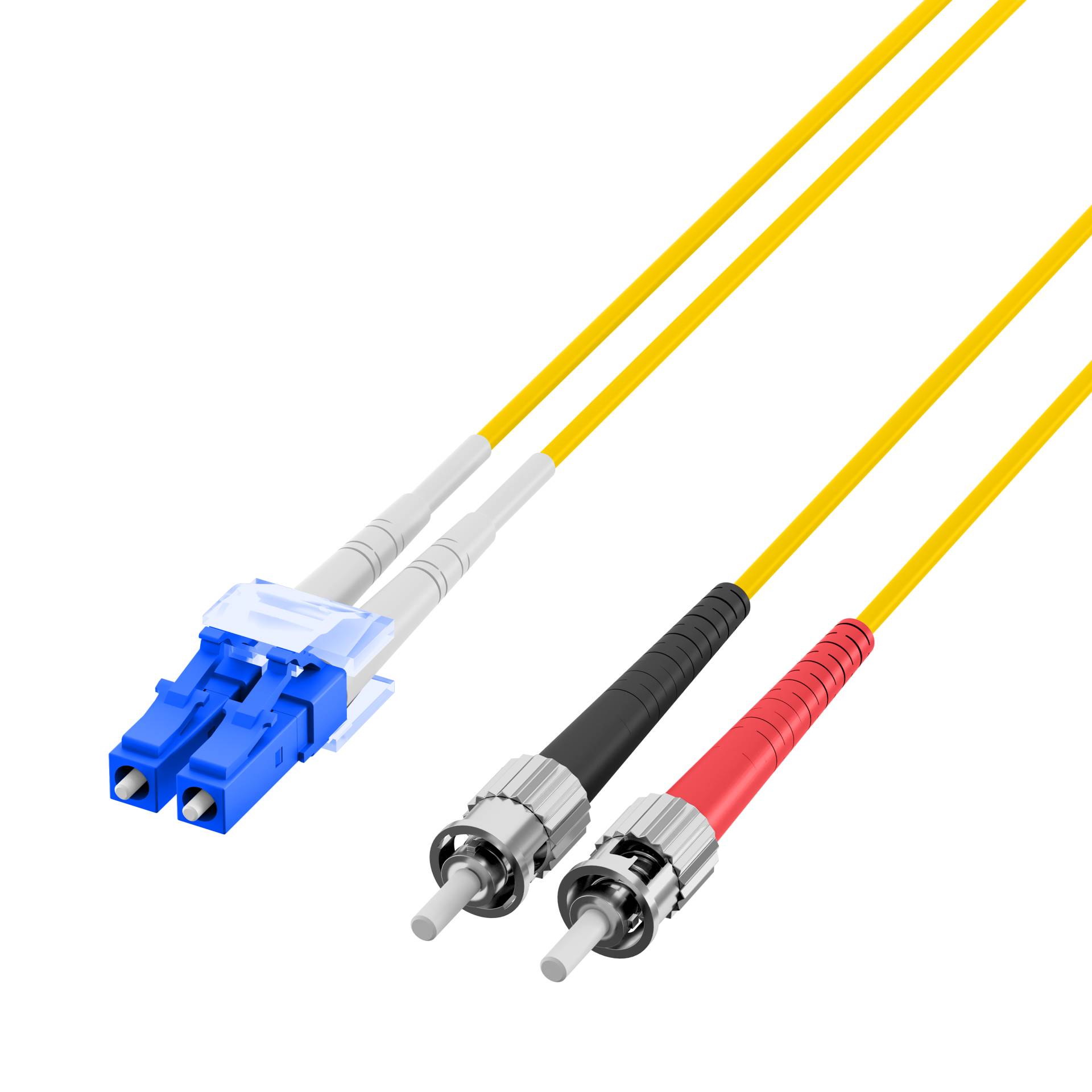 EFB-Elektronik O0361.0,5, Duplex Patchkabel LC-ST OS2 G652D 0,5m LSZH 2mm gelb-2