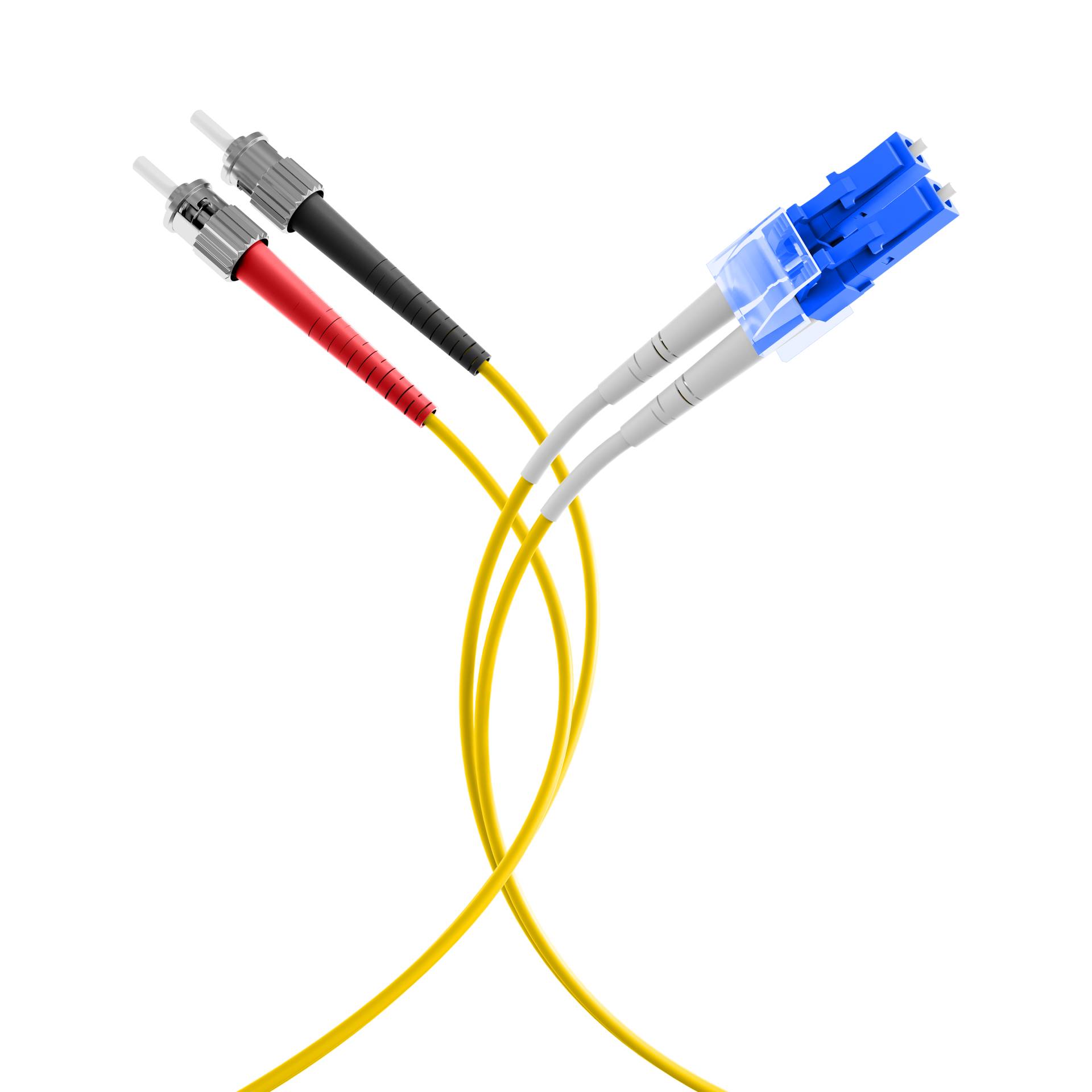 EFB-Elektronik O0361.0,5, Duplex Patchkabel LC-ST OS2 G652D 0,5m LSZH 2mm gelb-3