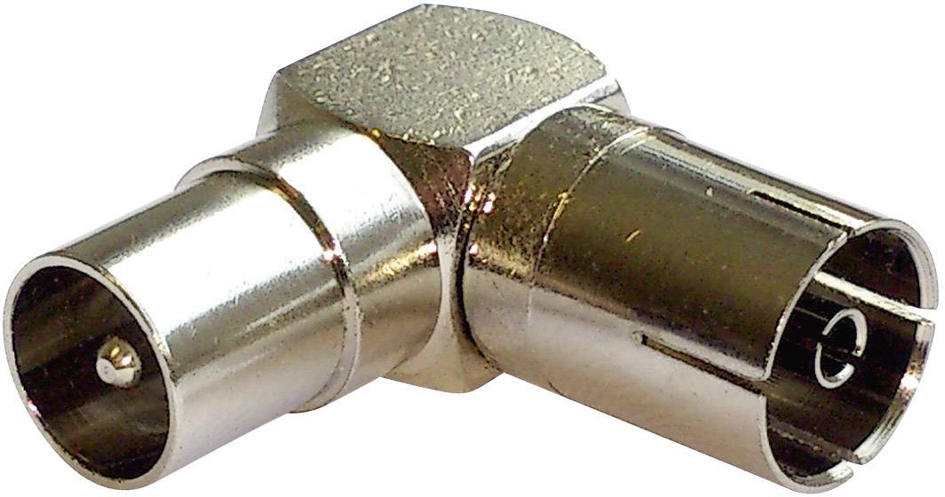 RENKFORCE Antennen Adapter [Antennenstecker 75 Ohm - Antennenbuchse 75 Ohm] Silber