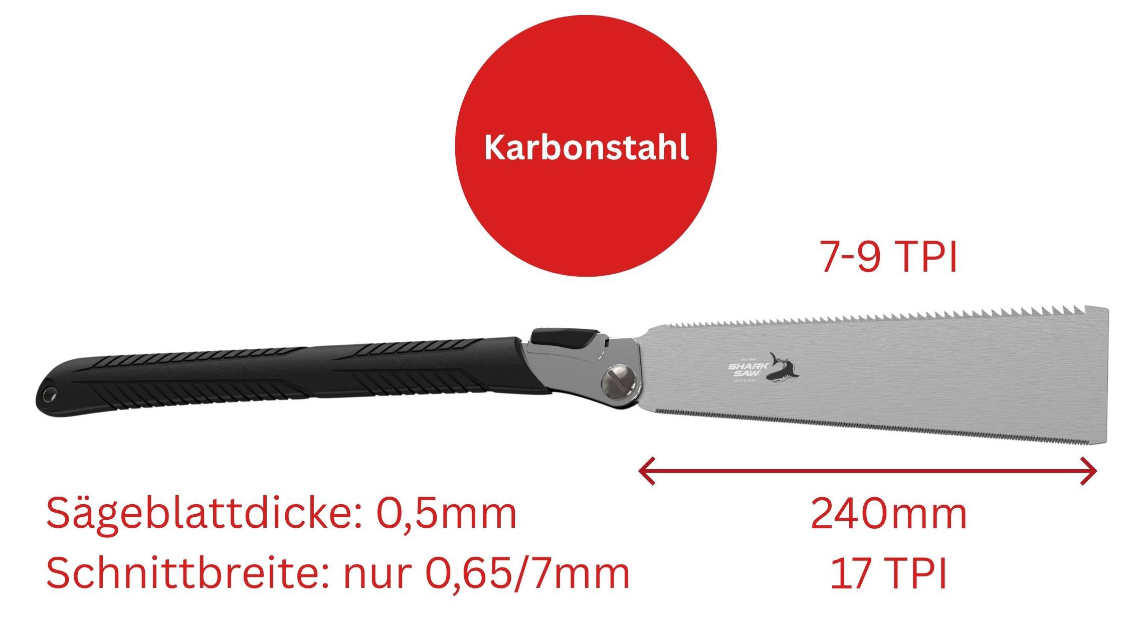 FAMEX 5523 Profi Japansäge 240mm – 7-9/ 17 TPI - Ryoba, Klappsäge für Holz-2