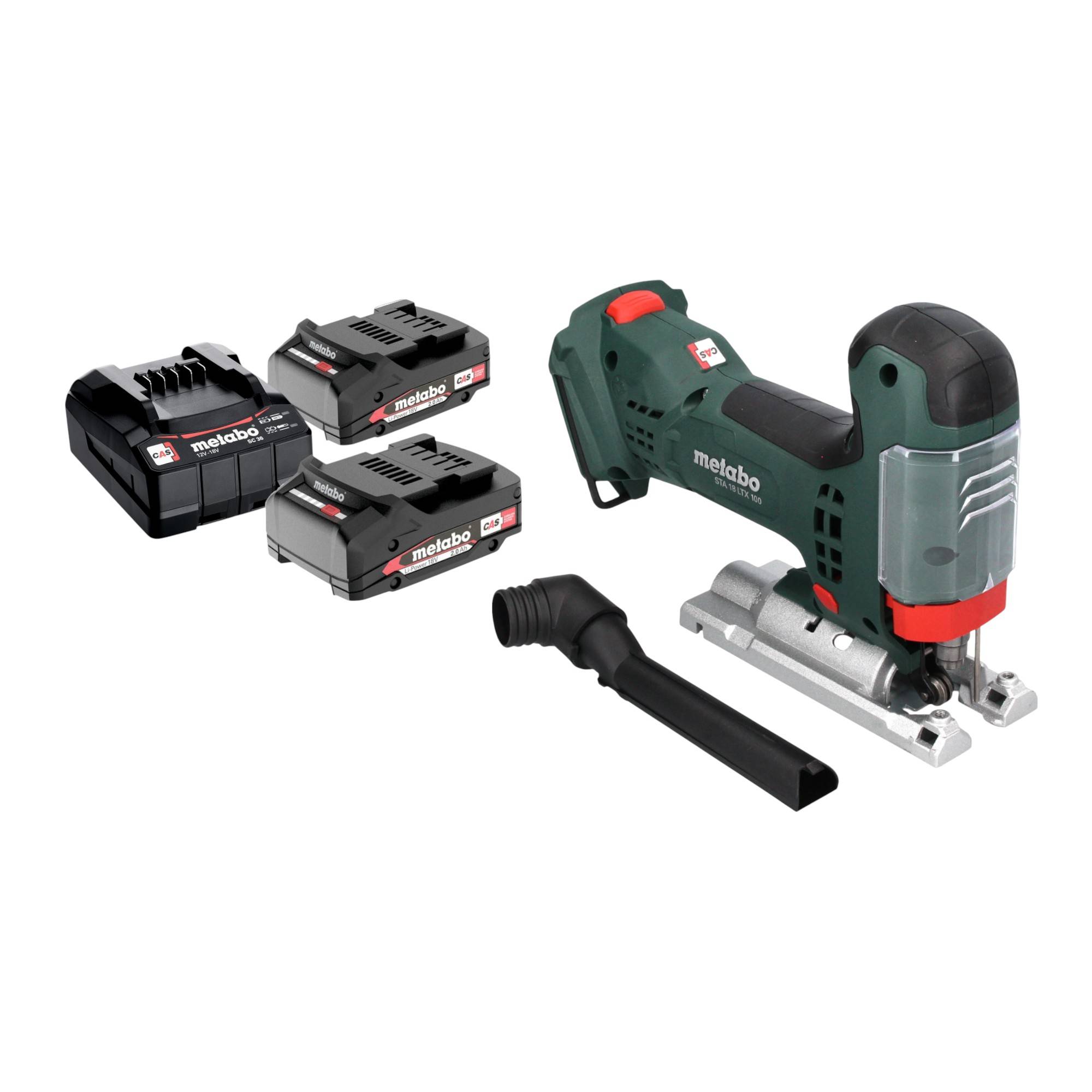 Metabo STA 18 LTX 100 Akku Stichsäge 18 V 100 mm Brushless + 2x Akku 2,0 Ah + Ladegerät-0