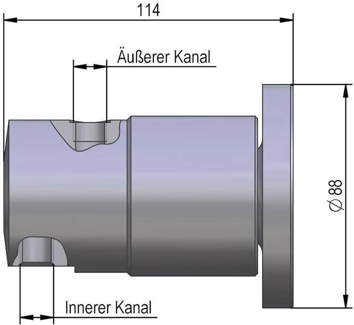 2-Wege Drehdurchführung, Luft/Hydrauliköl-0