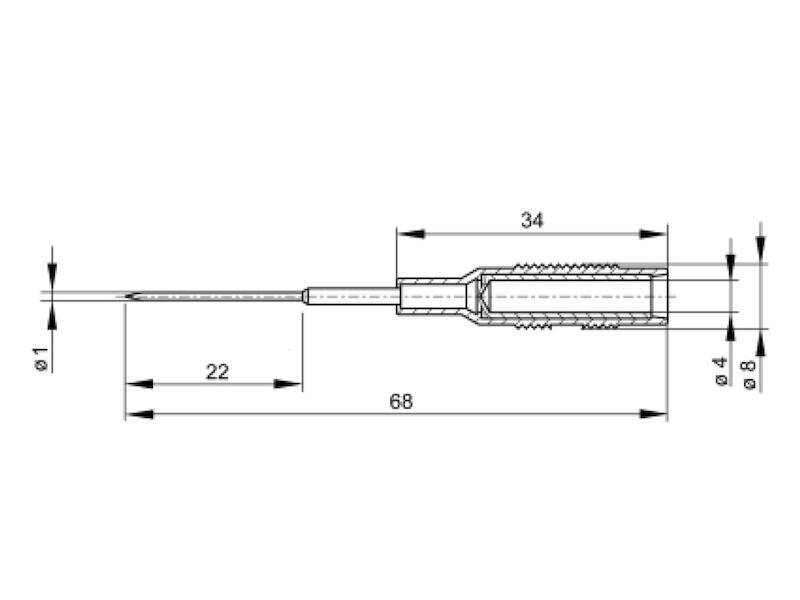 HIRSCHMANN Test & Measurement MZS 1 PRÜF Prüfspitze rot-1