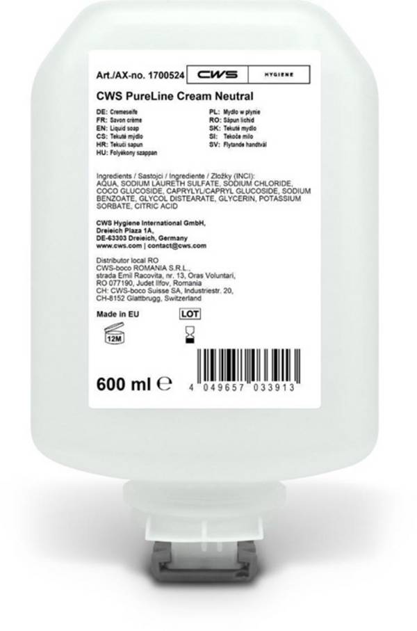 PureLine Cream Neutral 600 ml 8 Flaschen