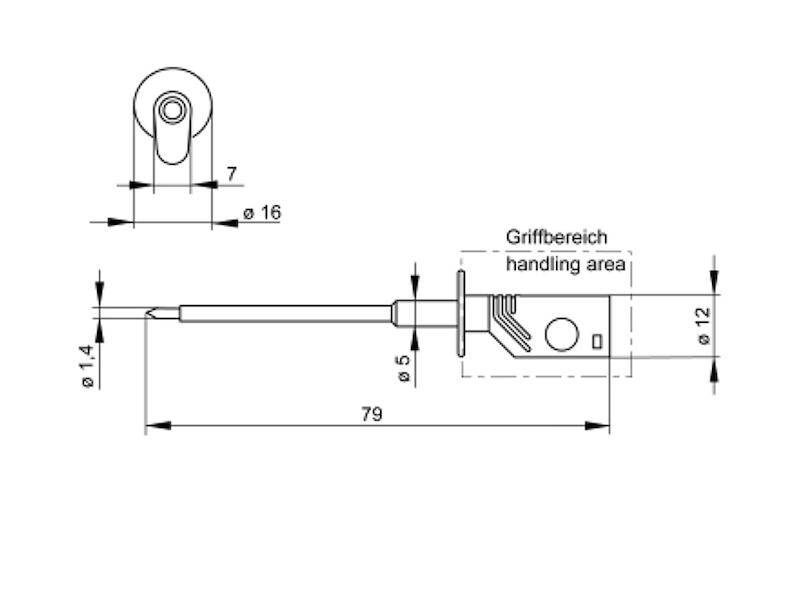 HIRSCHMANN Test & Measurement Pruef 1600 Au Sicherheits-Prüfspitze rot-1