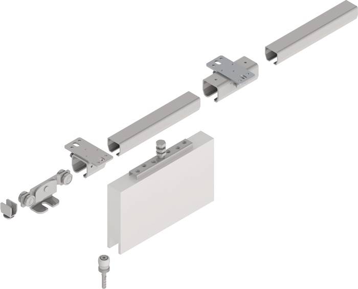 Erweiterungsset Schiebetorgarnitur SP400W001 verzinkt,blau L.2000mm-0