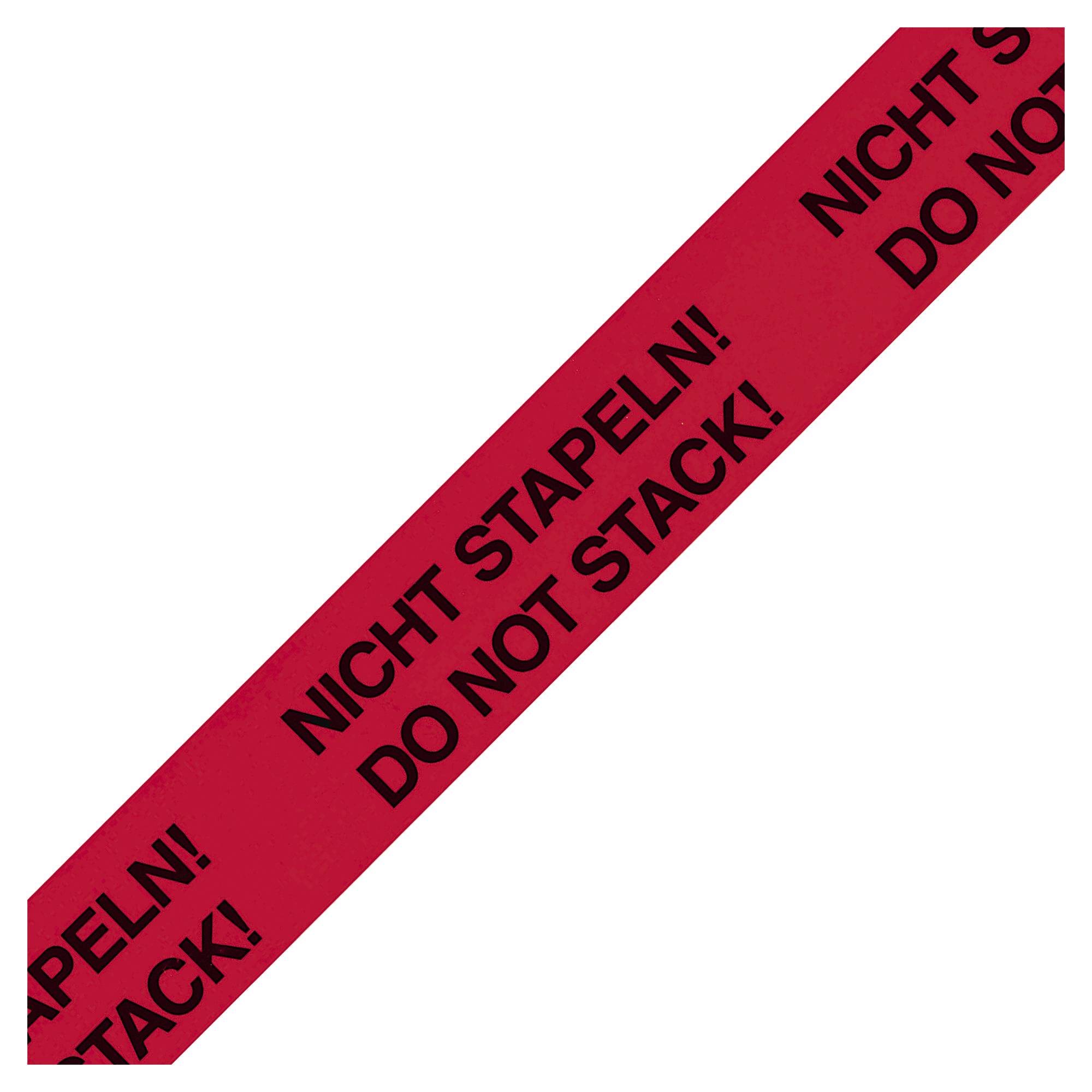 RAJAPACK Low-noise PP Warnband mit Standardaufdruck "Nicht Stapeln / Do not stack"-0