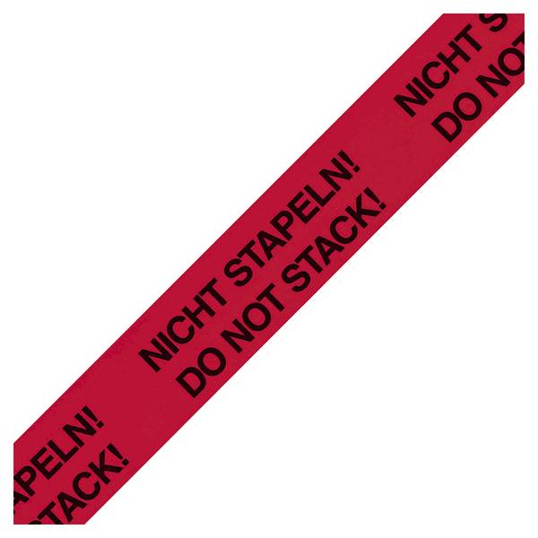 RAJAPACK Low-noise PP Warnband mit Standardaufdruck "Nicht Stapeln / Do not stack"