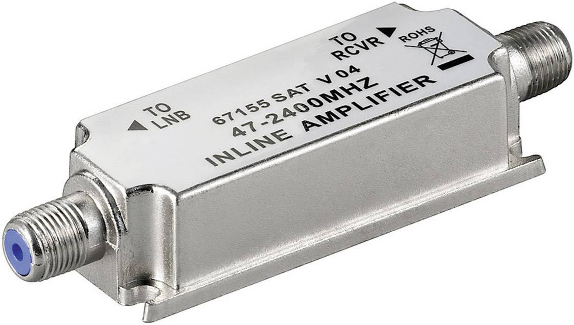 Goobay SAT/BK-Antennenverstärker 47 MHz - 2400 MHz Strecken-Nahverstärker zur Anhebung von Signalen-0