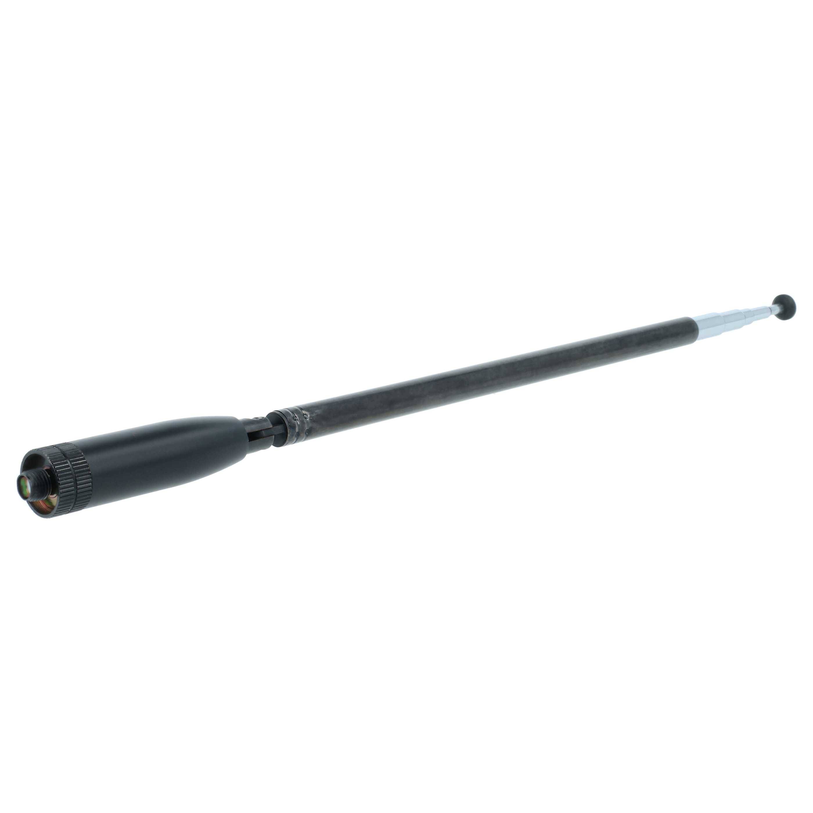 vhbw Antenne kompatibel mit Kenwood TK-372G | UV-5R, UV-5RA Funkgerät - Ausziehbar, 24 cm - 80 cm, SMA Buchse Schwarz-1