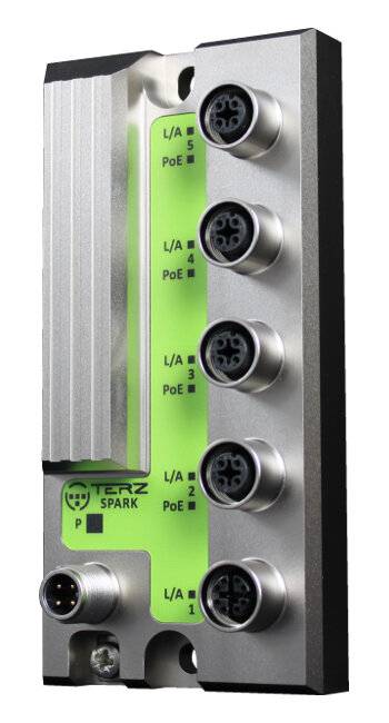 Unmanaged Industrial Ethernet Switches M12 IP65/67 - 4+1,M12,PoE,24 V SPARK-XS41Q-31010-0